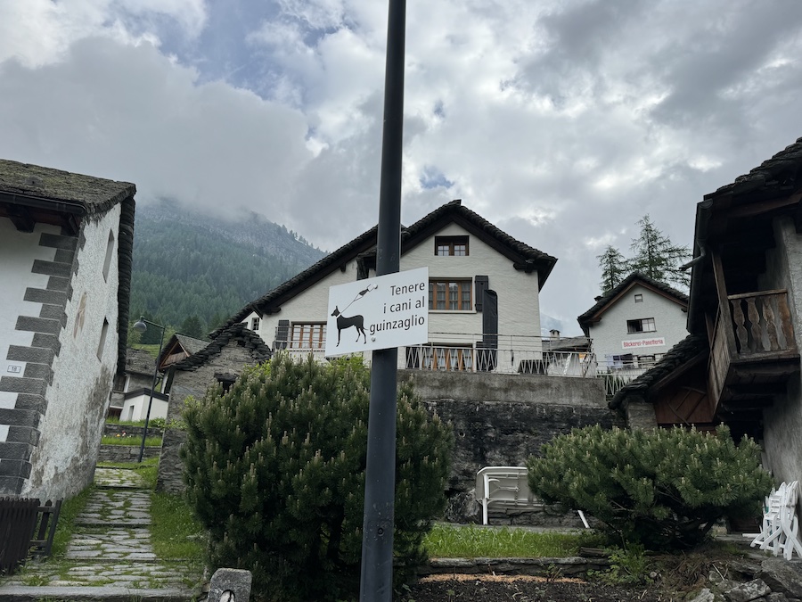 Typical Swiss houses in Bosco Gurin