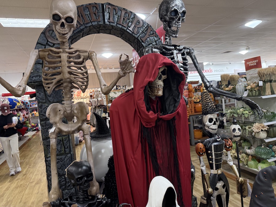 Animated skeleton decorations ready for display.