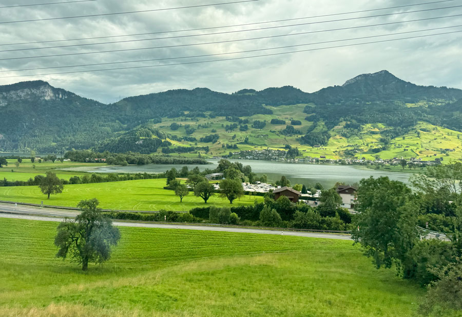 View from the train window - Switzerland