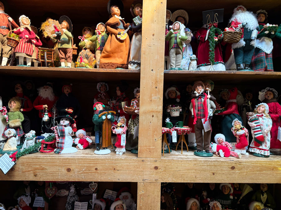 Christmas dolls at Roger's Gardens store