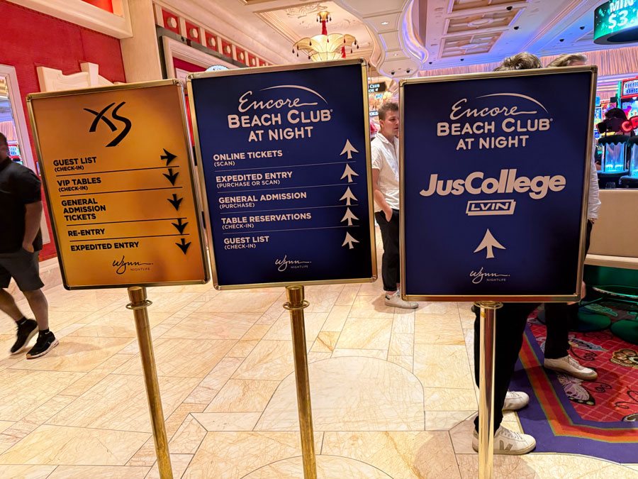 Encore Beach Club at Night, Las Vegas
