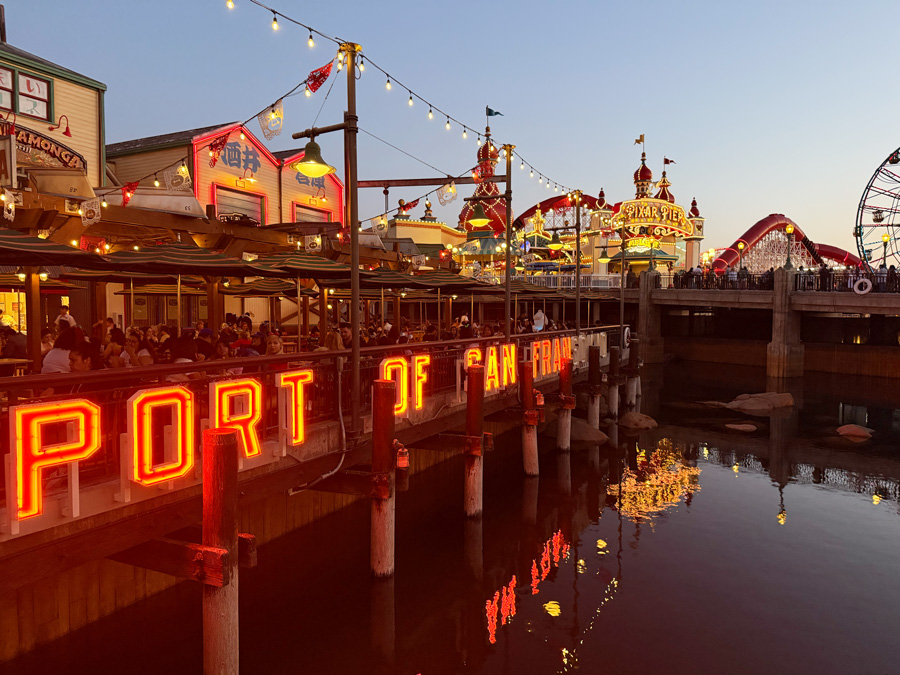 Evening Port of San Fransokyo Cervecería - Disneyland Resort