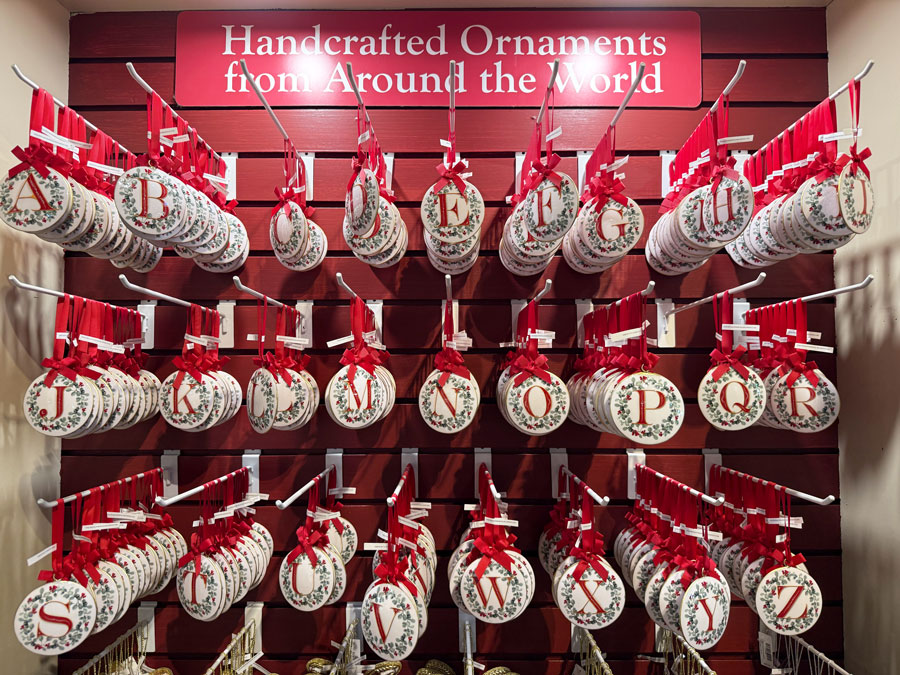 Handcrafted ornaments at Roger's Gardens