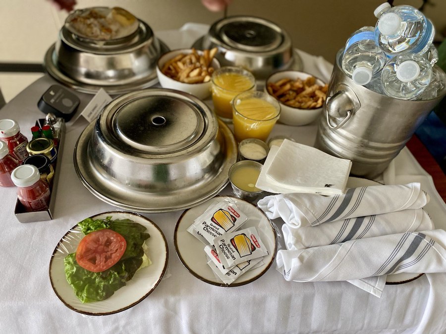 Hearty breakfast in the hotel room