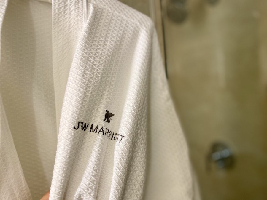 A luxury bathrobe for each guest.