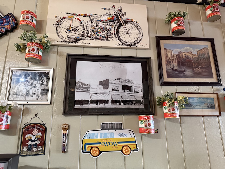 Cozy pizzeria in Prescott with wood-fired ovens, rustic décor, and slices of authentic Sicilian-style pizza.