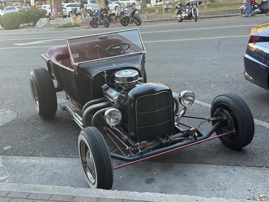Classic retro car parked on a Prescott street, reflecting the town’s vintage charm and Western atmosphere.