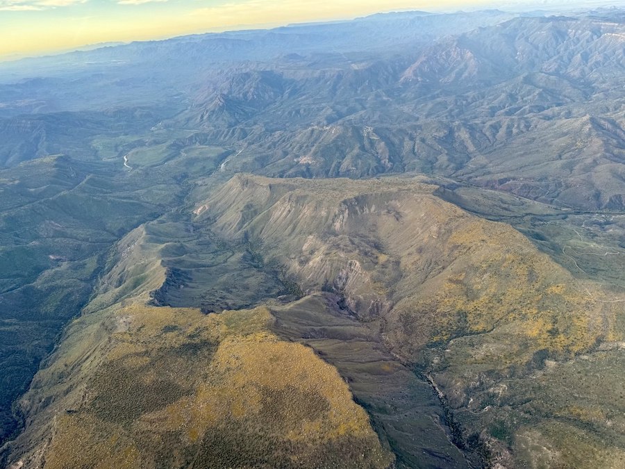 Picturesque mountain landscape under a clear blue sky.