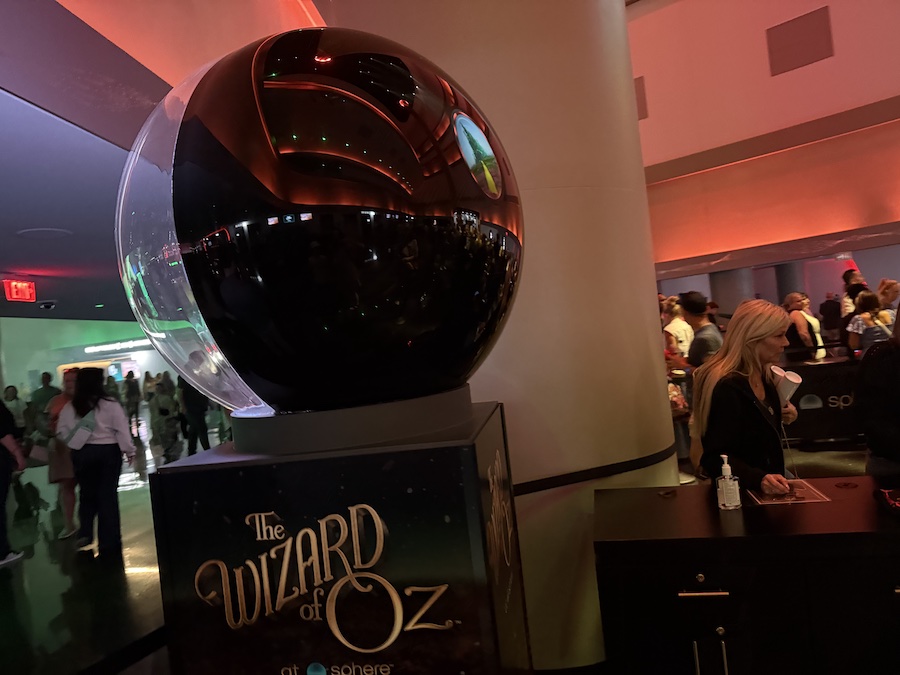 An indoor view of the Sphere lobby or entrance hall.