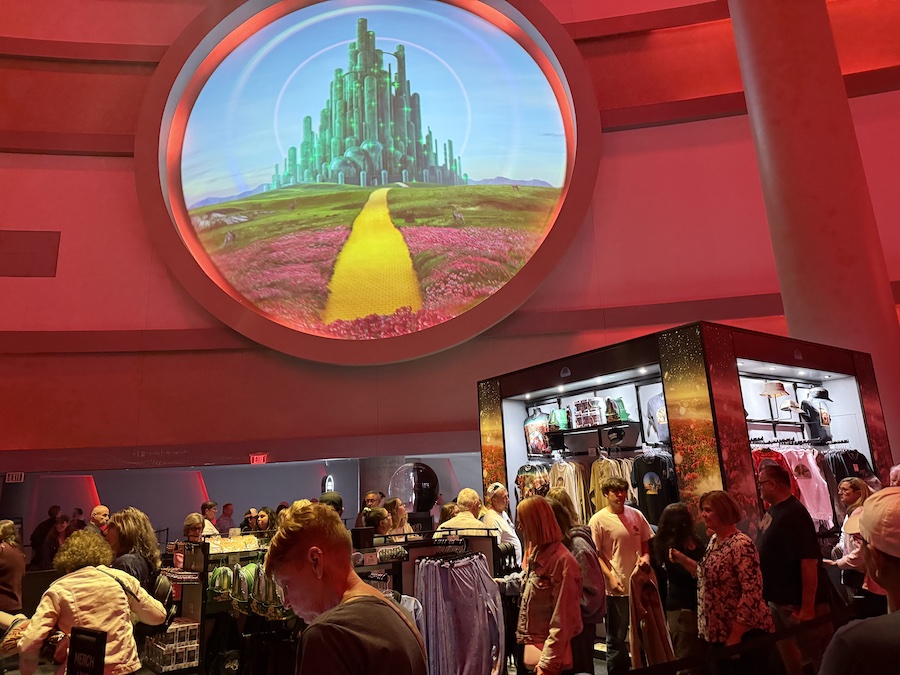 A merchandising area within the venue of The Wizard of Oz at Sphere Las Vegas.