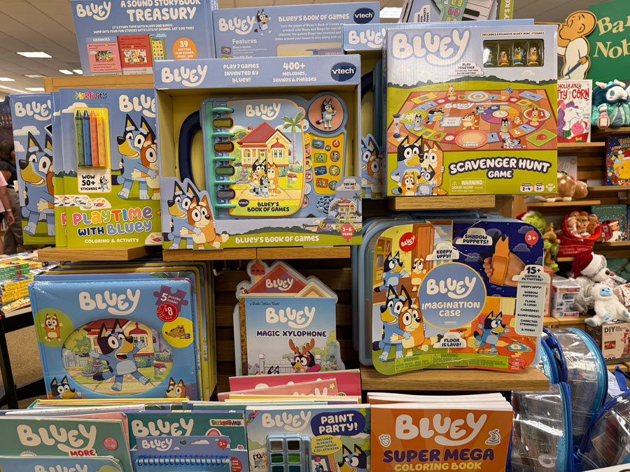 'Bluey' section at Barnes & Noble