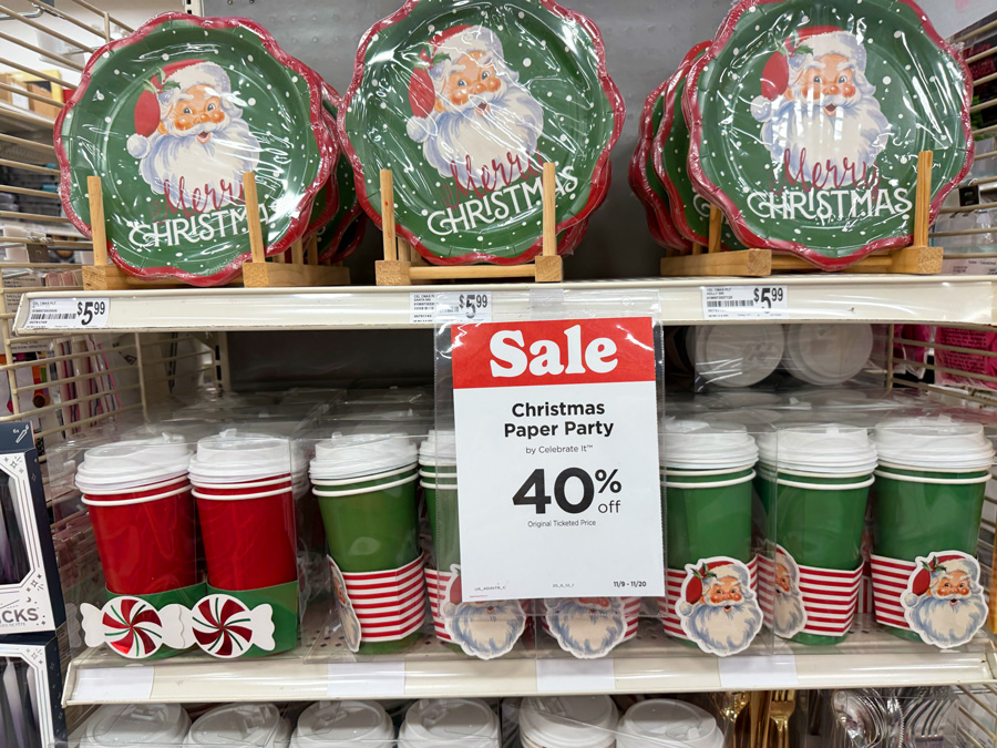 Christmas paper party tableware on sale - Michaels