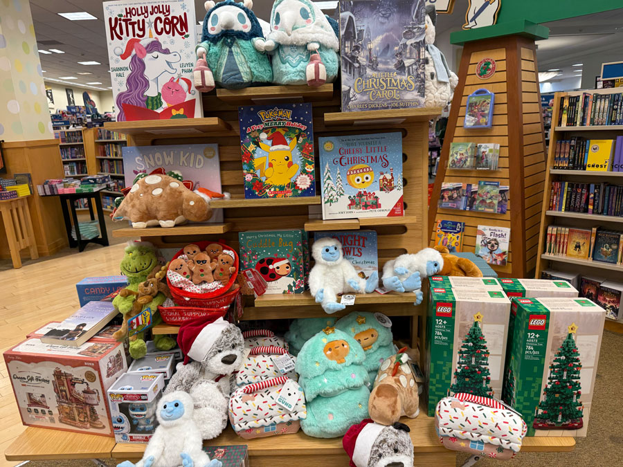 Christmas gifts section at B&N