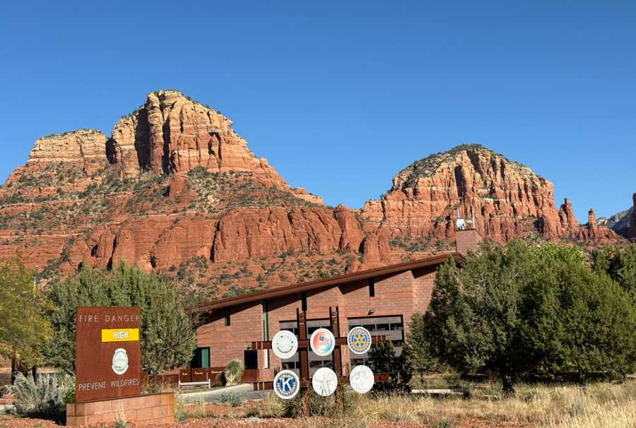 Fire station near the famous red rocks of Sedona