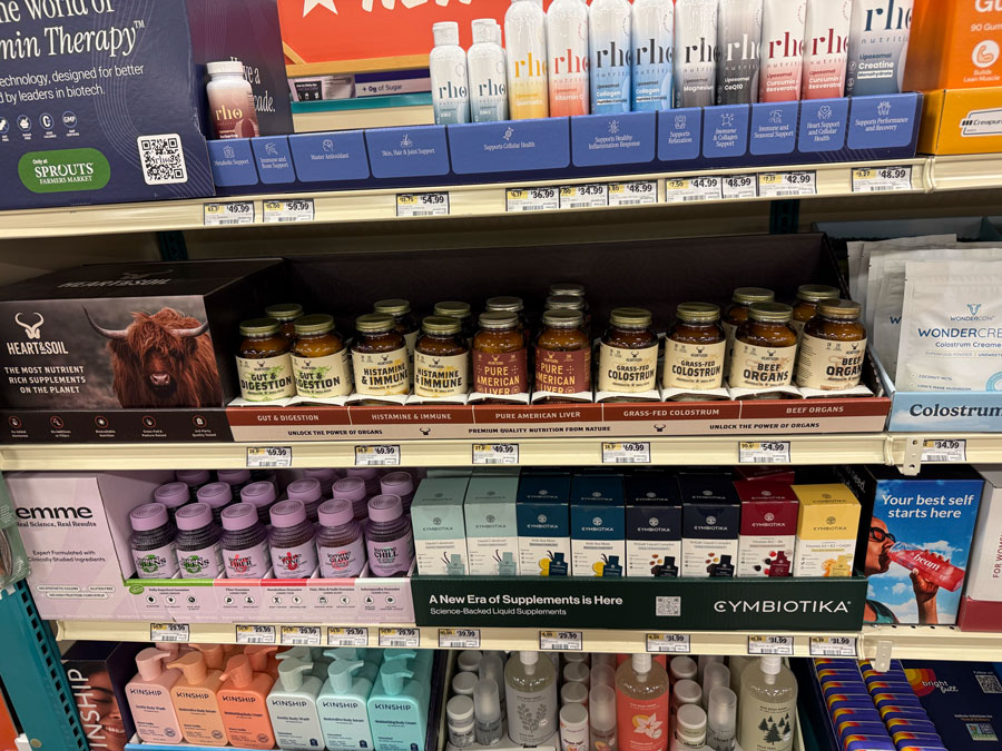 Healthy supplements at Sprouts