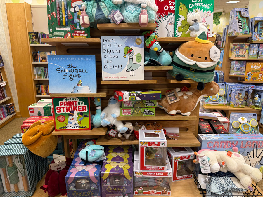 Holiday (Christmas) stand at Barnes & Noble
