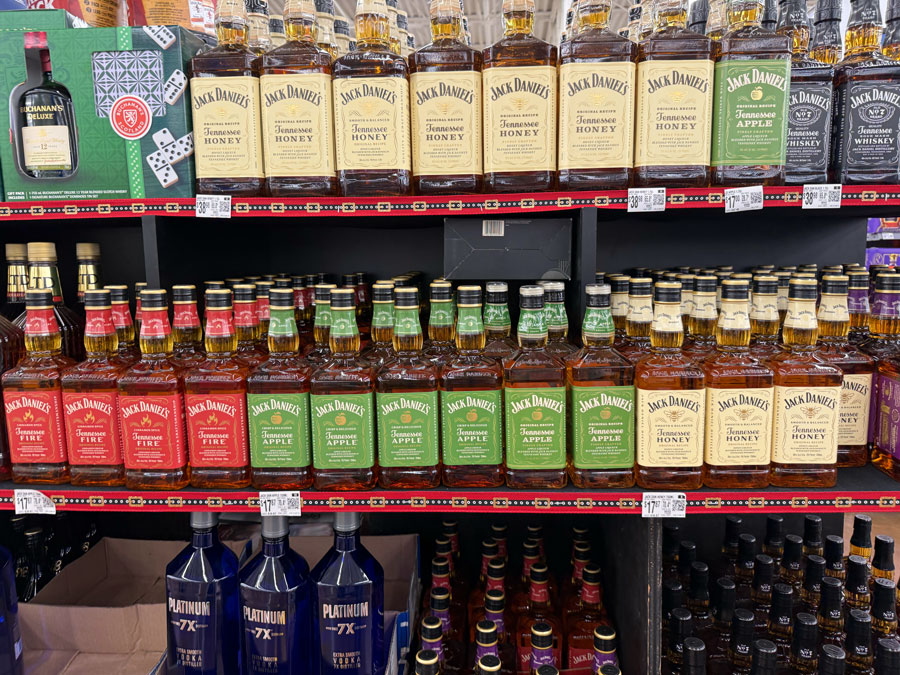 Jack Daniel's whiskey at Walmart