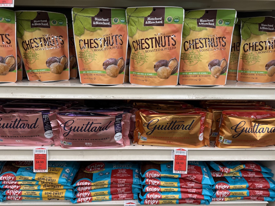 Holiday-ready Blanchard & Blanchard chestnuts showcased in rustic packaging.