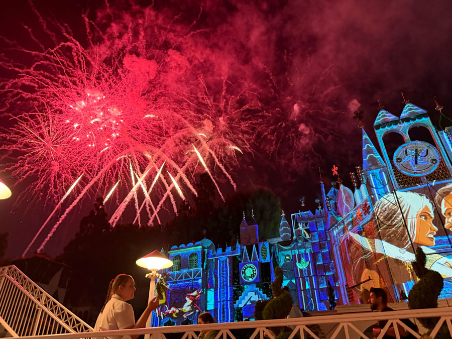 Night fireworks show at Disneyland