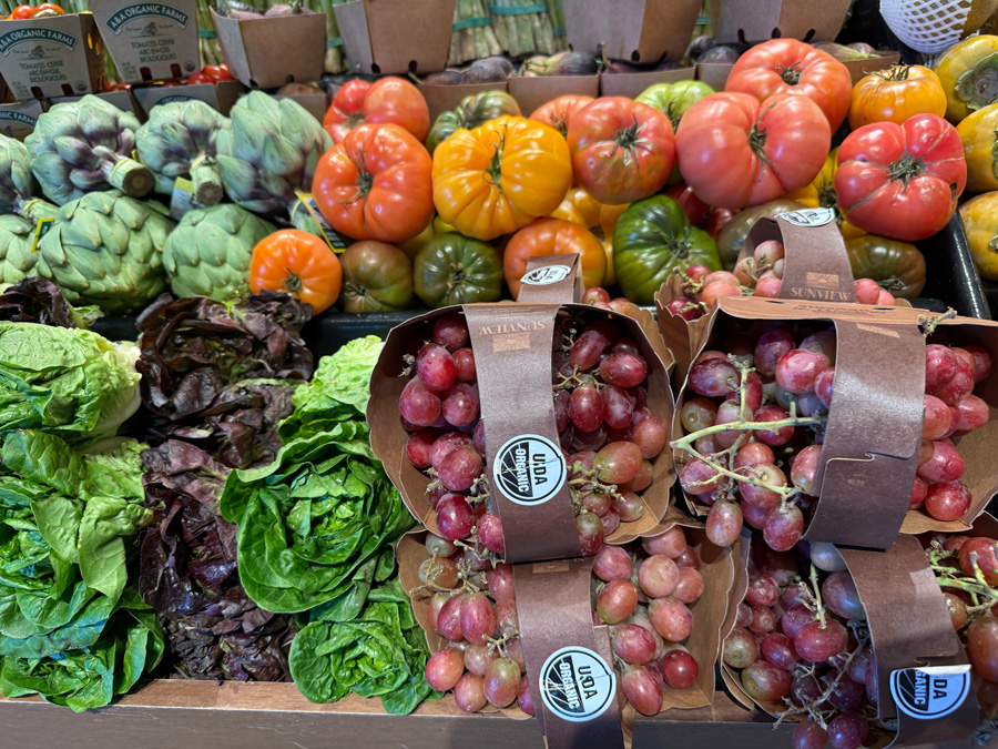 Organic vegetables in Erewhon