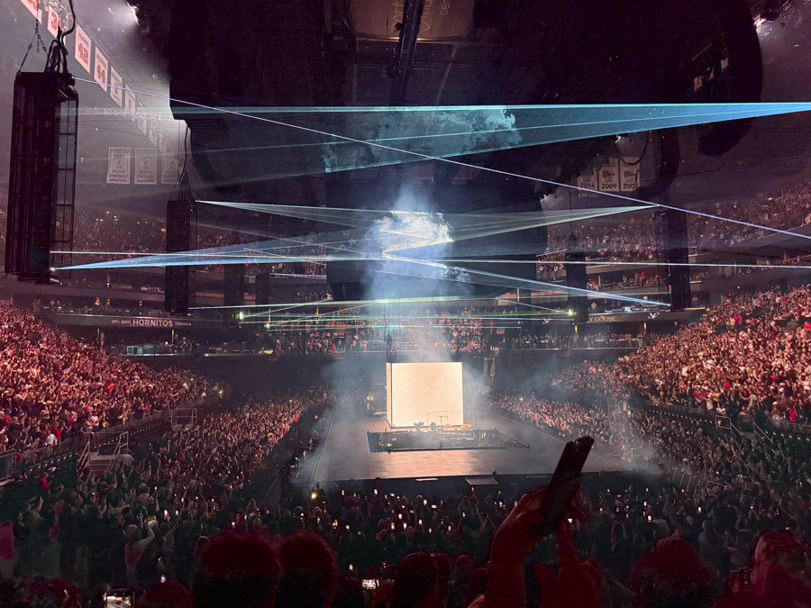 Real light ceiling above the crowd - Billie Eilish Live 2025