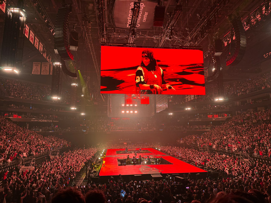 Red light flooded the entire arena - Billie Eilish Live 2025