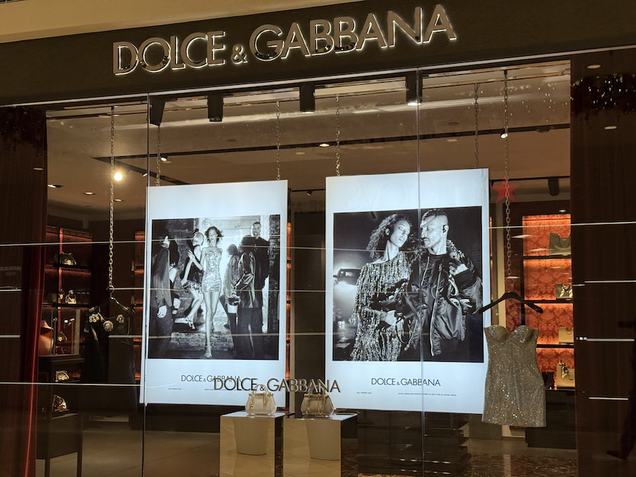 The Dolce & Gabbana boutique at South Coast Plaza