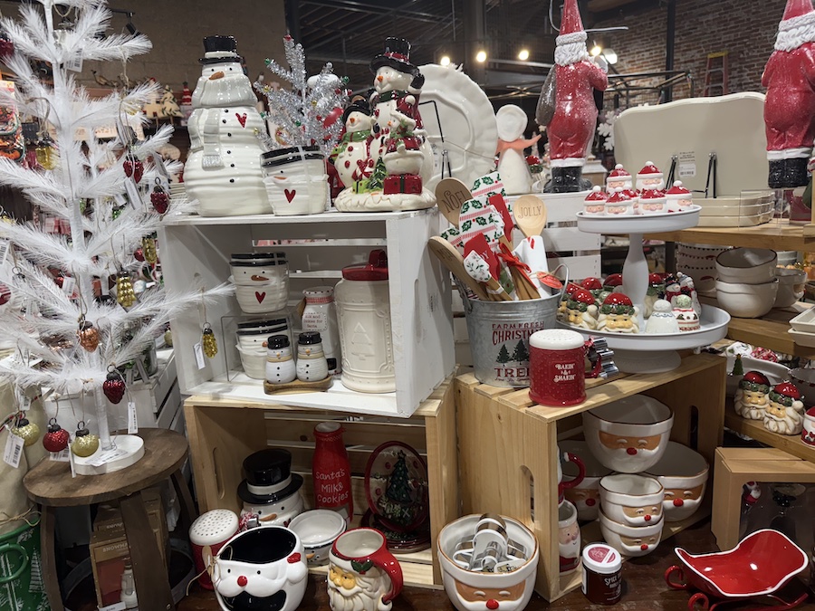 Festive homeware items displayed throughout Spice Traveler Prescott.