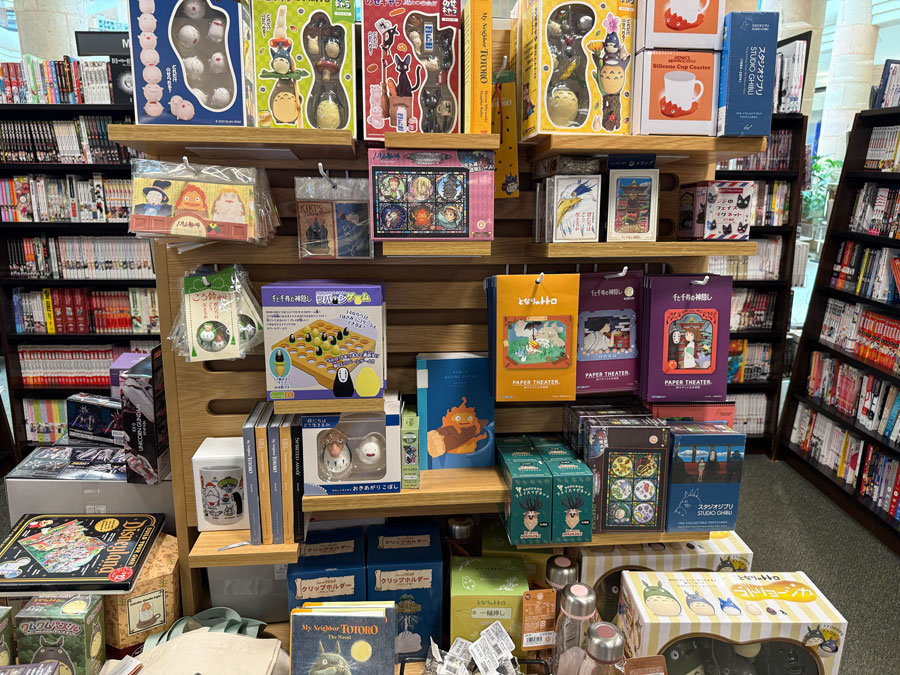 Studio Ghibli merchandise display at Barnes & Noble