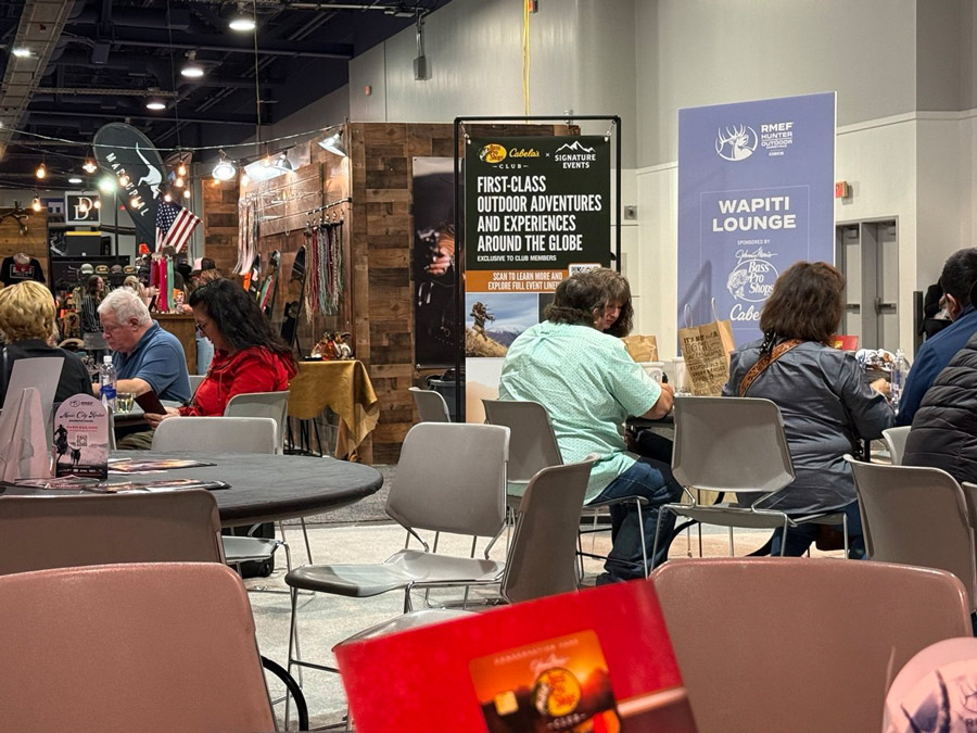 Bass Pro Shops stand at the Christmas 2025 event