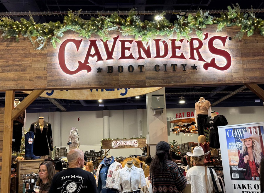 Cavender's Boot City stand at the Christmas 2025 event