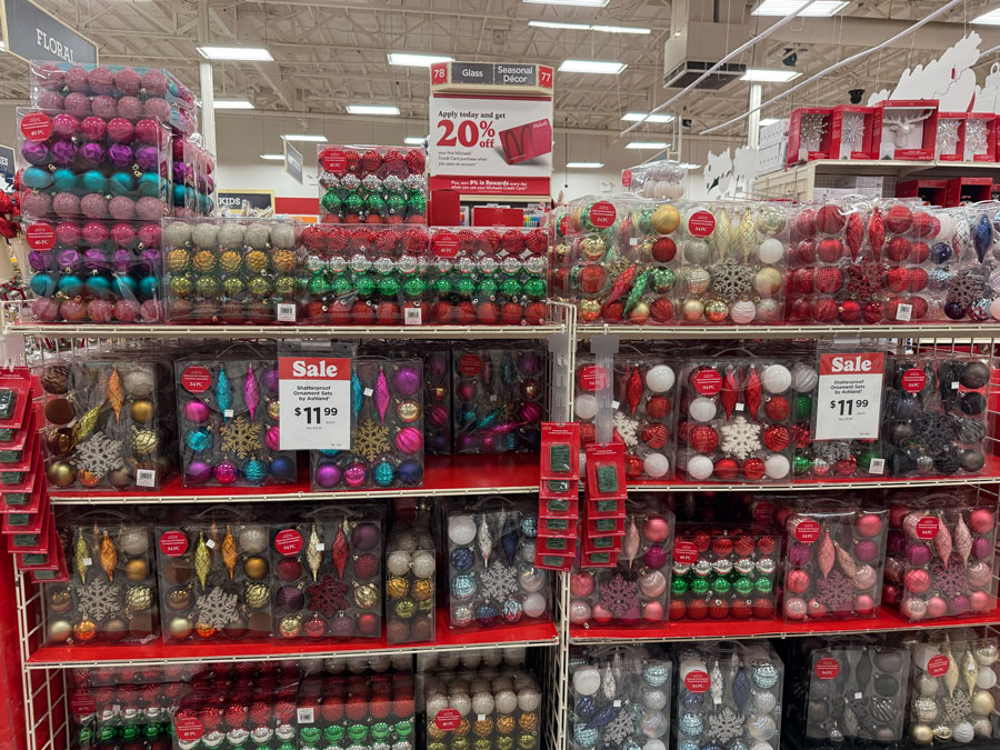 Christmas ornament sets by Ashland at Michaels