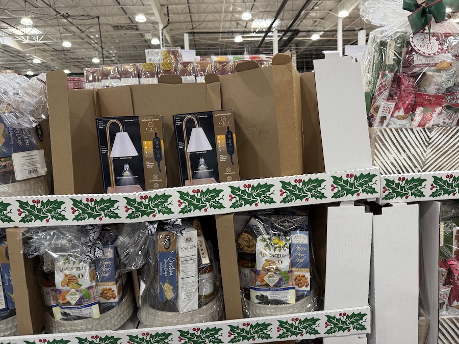 A bowl gift set featuring savory Mediterranean snacks.