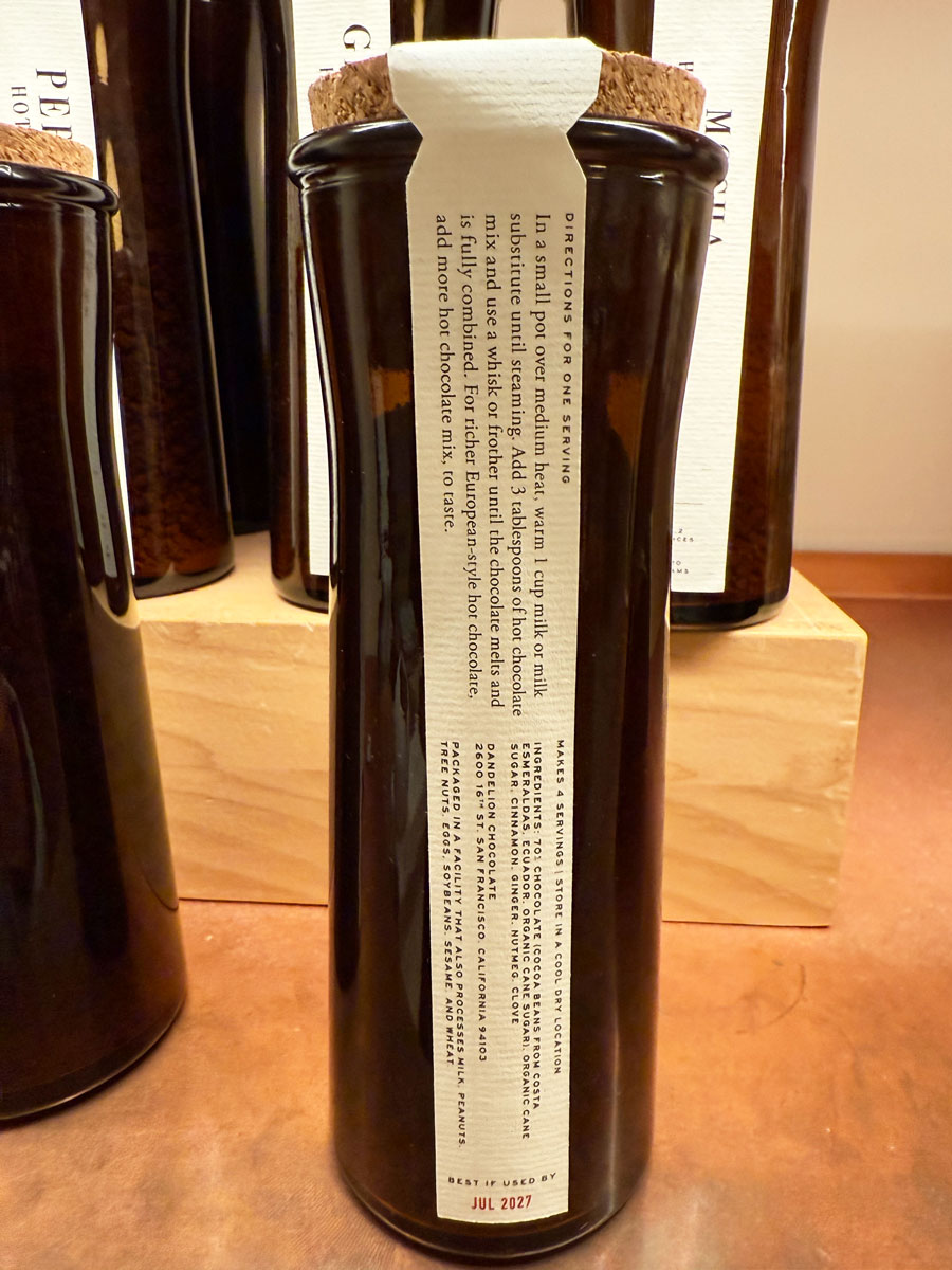 Dandelion Chocolate hot chocolate mix