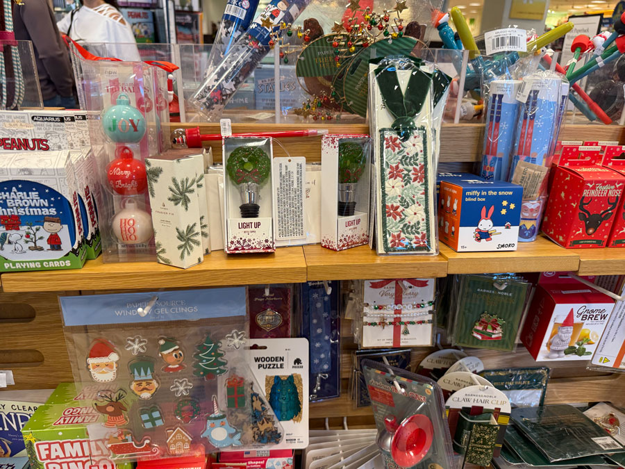 Holiday decor at Barnes & Noble