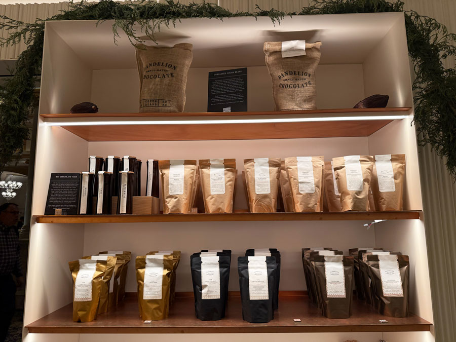 Hot chocolate vials at Dandelion Chocolate, The Venetian Hotel