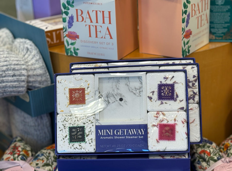 Mini Getaway aromatic shower steamer set at Barnes & Noble