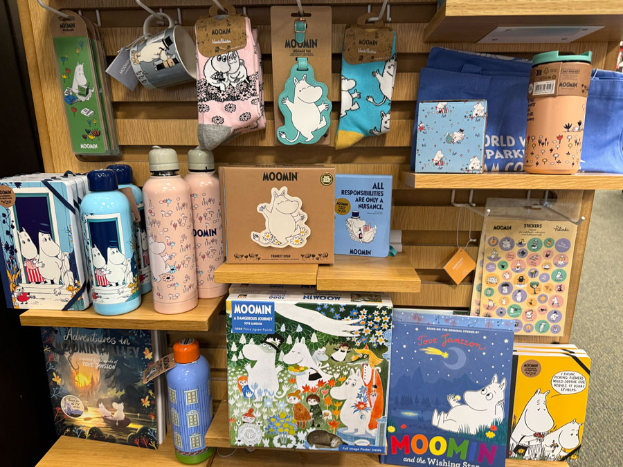 Moomin shelf at Barnes & Noble