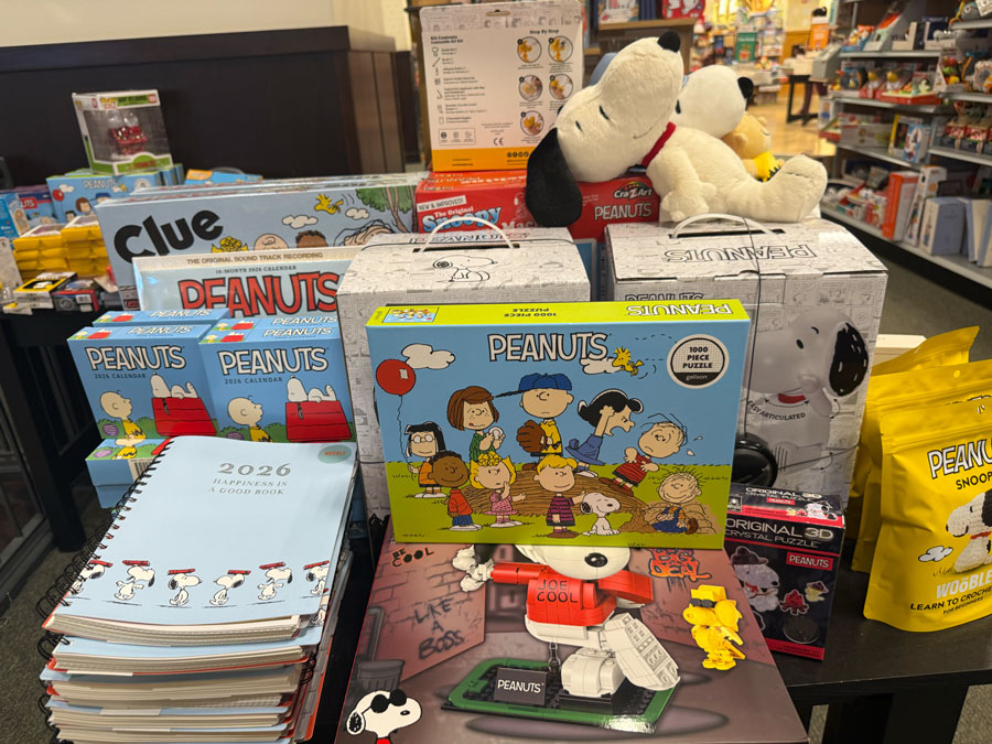 Peanuts themed gifts at Barnes & Noble