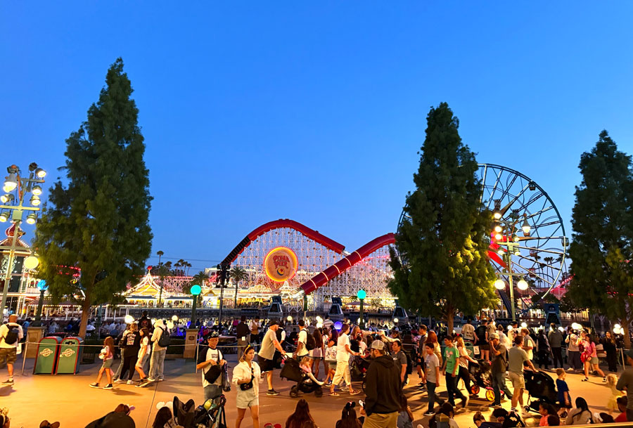 Pixar Pier at night - Disneyland