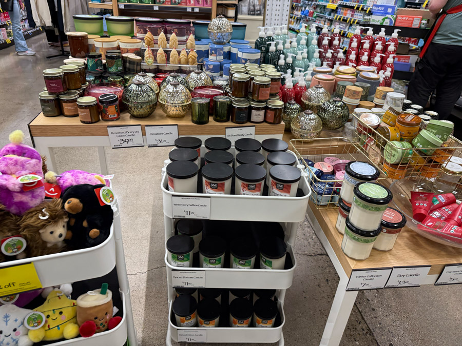 Scented candles at Whole Foods Market