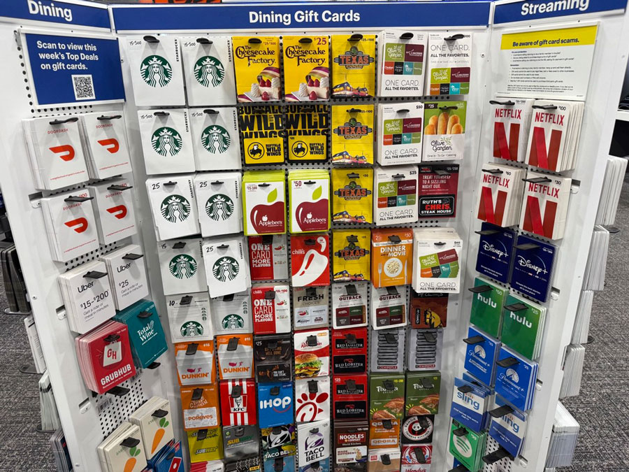 Best Buy dining gift cards