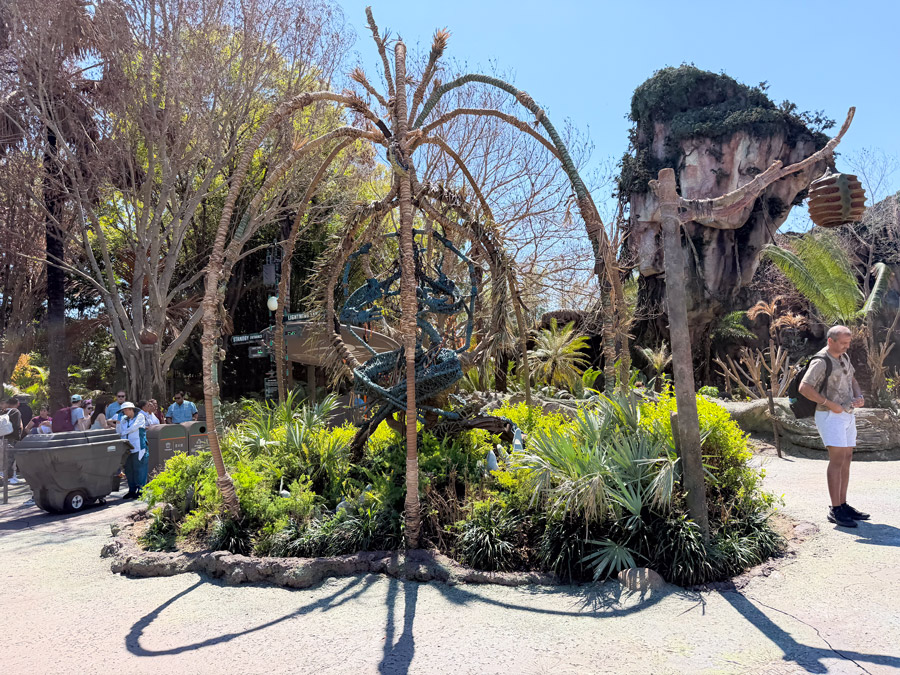 Pandora World of Avatar details with alien plants and landscape at Disney’s Animal Kingdom Orlando