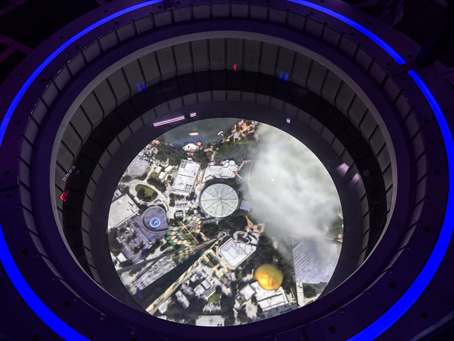 Space 220 Restaurant - View from the Stellarator elevator.