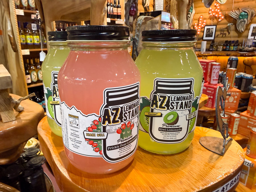 Arizona lemonade drinks at Sedona marketplace
