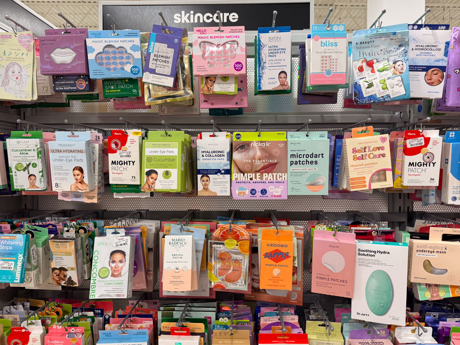 Skincare products, eye patches, and beauty treatments available at TJ Maxx.