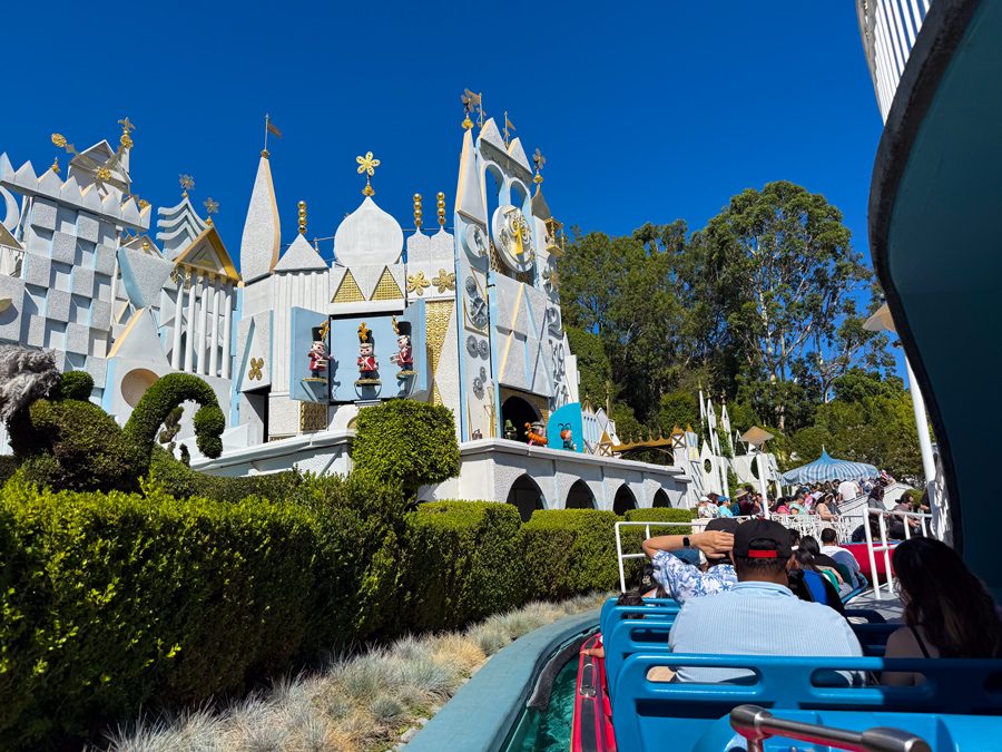 Exterior of “it’s a small world” at Disneyland Park on a sunny summer day
