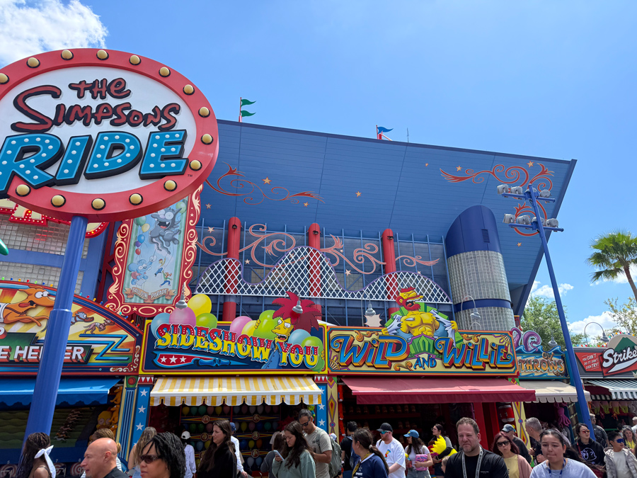 The Simpsons Ride entrance at Universal Studios Florida