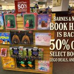 Barnes & Noble Book Haul with 50% off select books and LEGO deals