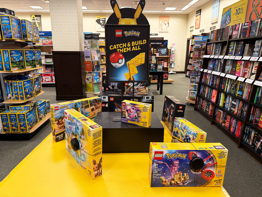 LEGO Pokémon Smart Play sets displayed at Barnes & Noble